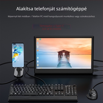 ZA11.6 hordozható monitor - IPS LCD, 1366x768, 16:9, USB és HDMI