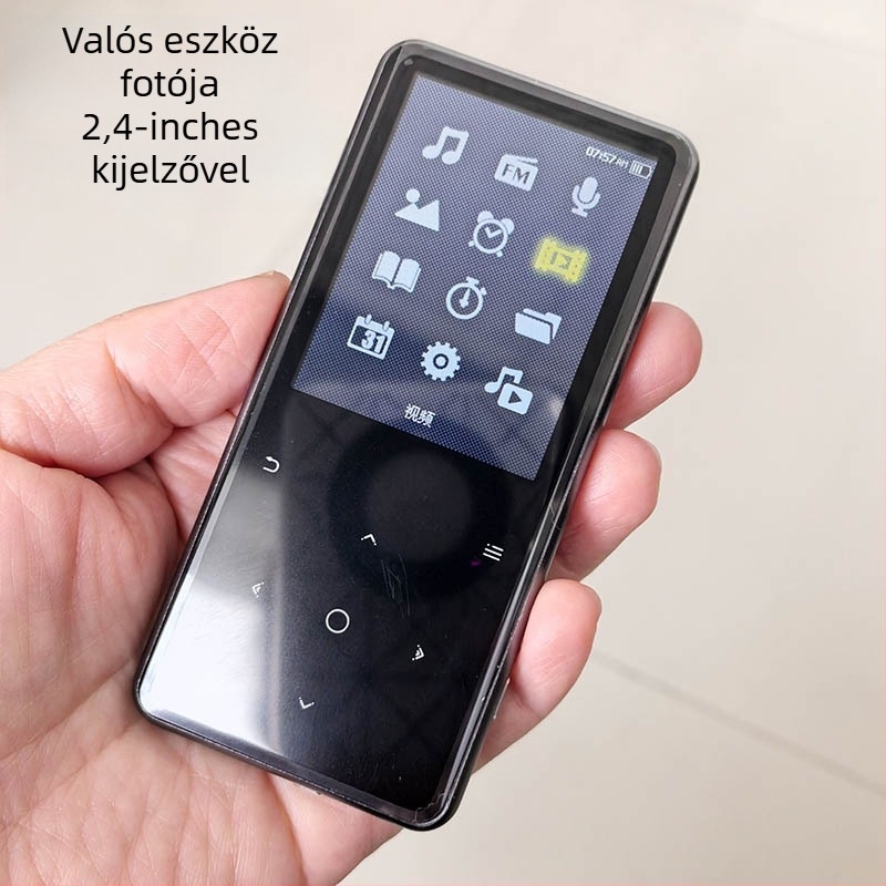 IQQ C6 2,4 hüvelykes TFT MP3/MP4 zenelejátszó érintéses vezérléssel, USB 2.0, TF-kártya, Bluetooth
