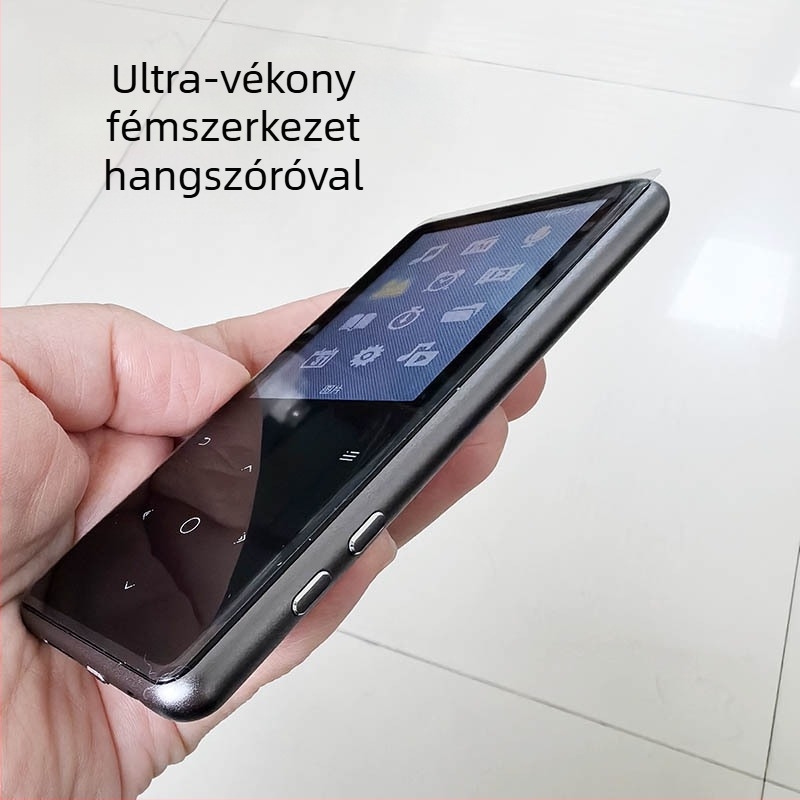 IQQ C6 2,4 hüvelykes TFT MP3/MP4 zenelejátszó érintéses vezérléssel, USB 2.0, TF-kártya, Bluetooth