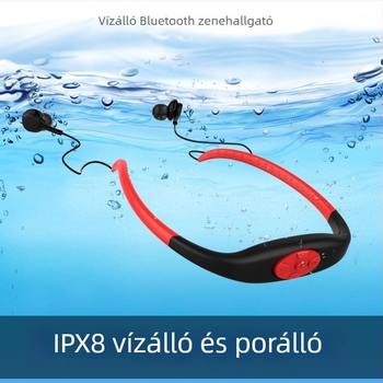 Fejre szerelhető vízálló MP3 lejátszó IPX8, Bluetooth, FM rádió, MP3/WMA lejátszás, 180mAh akkumulátor (kb. 8 óra)