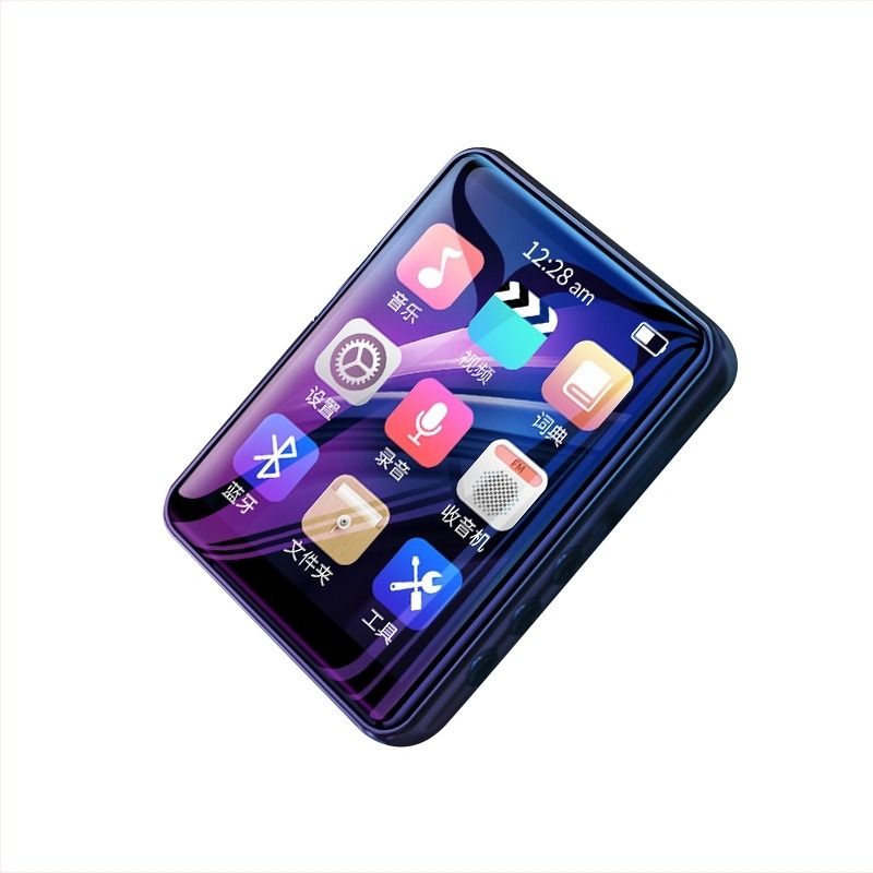 Mahdi M20 teljes képernyős MP3 lejátszó Bluetooth ébresztőóra, kompakt MP4/MP5, diákverzió, 2,4 hüvelykes kijelző