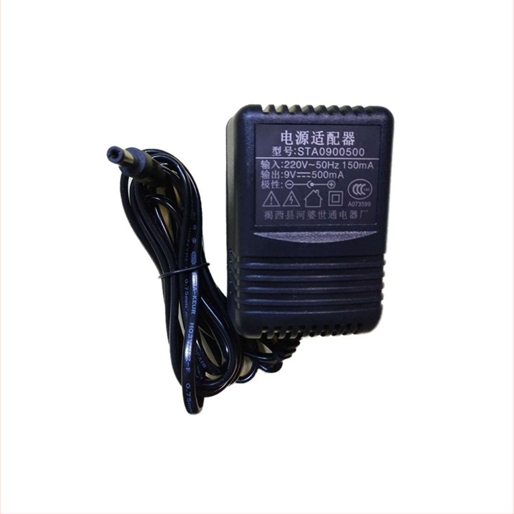 WorldCom STA1200500 elektromos orgona tápegység, 9V 500mA