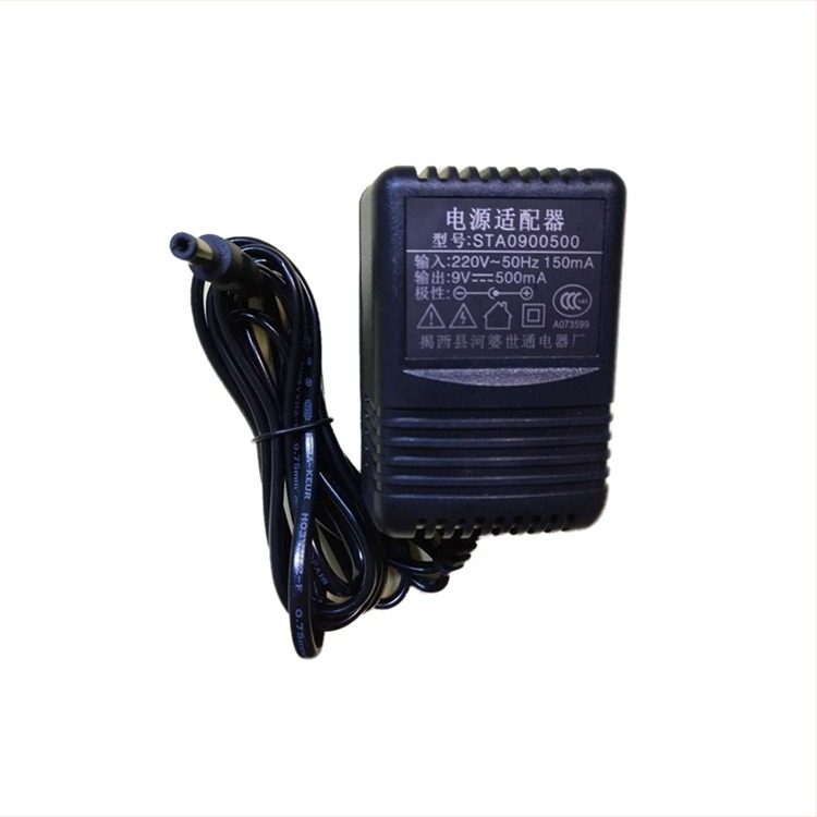WorldCom STA1200500 elektromos orgona tápegység, 9V 500mA