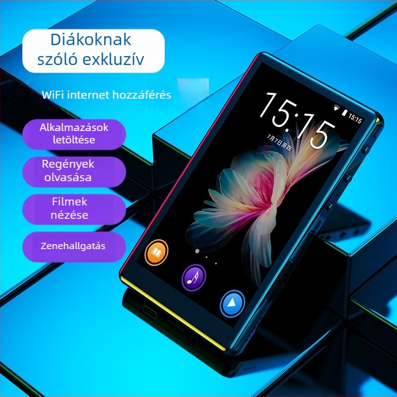 5 hüvelykes Android hordozható médialejátszó Wi‑Fi-vel, MP4/MP3, Bluetooth, e-könyv olvasás