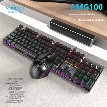 Gaming billentyűzet, 104 gombos, kábeles, csuklótámasz, modell W9528