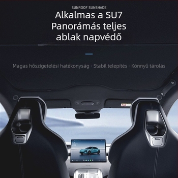 Xiaomi SU7 autóablak árnyékoló – jégkristály anyag, snap-in szerelés, tetőfedés