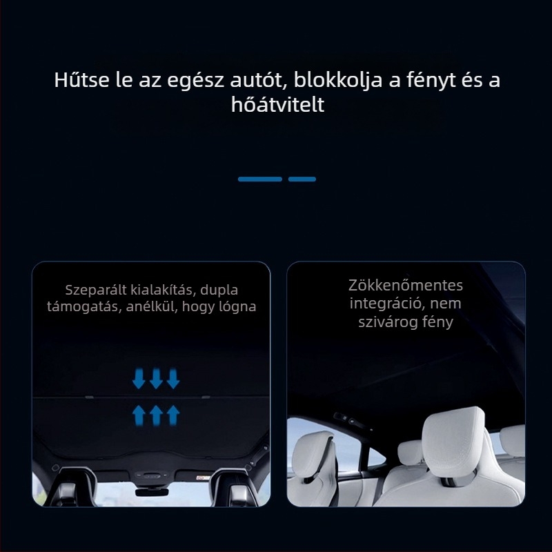 Xiaomi SU7 autóablak árnyékoló – jégkristály anyag, snap-in szerelés, tetőfedés