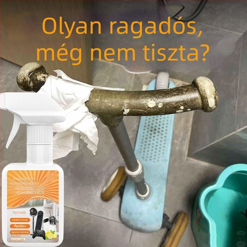 Multifunkcionális tisztító műanyag és gumi felületekre — eltávolítja a ragasztót és a foltokat; ideális a napernyő fogantyújához, egér- és billentyűzet fogantyúihoz.