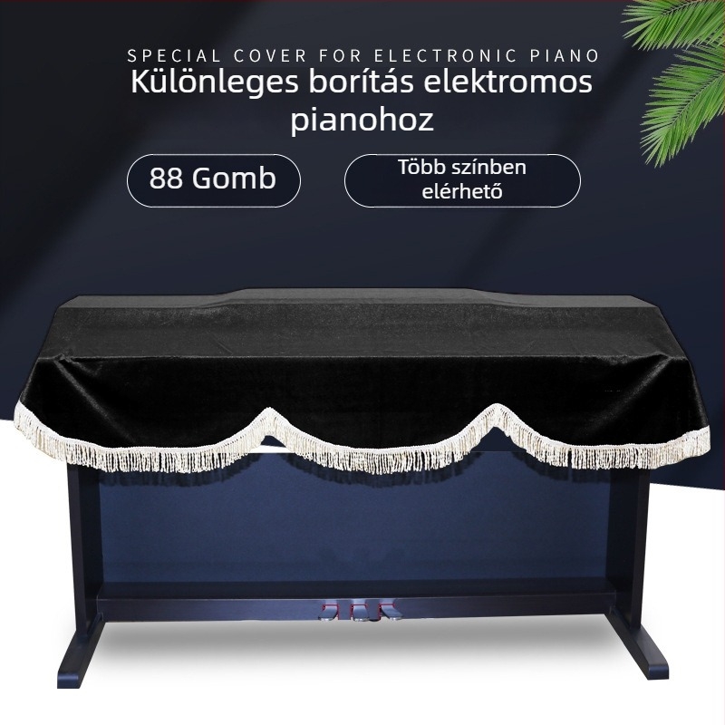 88-as billentyűs elektromos zongorához porvédő, flanel anyagú, modell Lsp-v02, márka Lsp, teljes és félfedős opciók