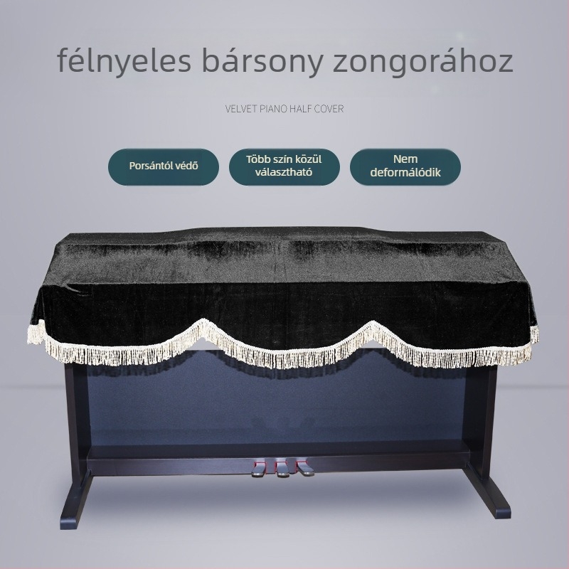 88-as billentyűs elektromos zongorához porvédő, flanel anyagú, modell Lsp-v02, márka Lsp, teljes és félfedős opciók