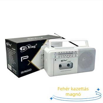 PX-680BT kazettás felvevő Bluetooth rádióval, több sávos, USB interfész, beépített hangszóró, felvétel