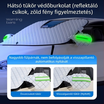 Autó első szélvédő napvédő árnyékoló, vastagabb hőszigetelés, univerzális illeszkedés, beépített telepítés