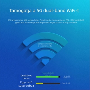 TV Box két- és egyfrekvenciás modelllekkel, 4K kimenet 3840x2160, memória 128 MB, HDMI ARC, Wi-Fi, súly 0,5 kg