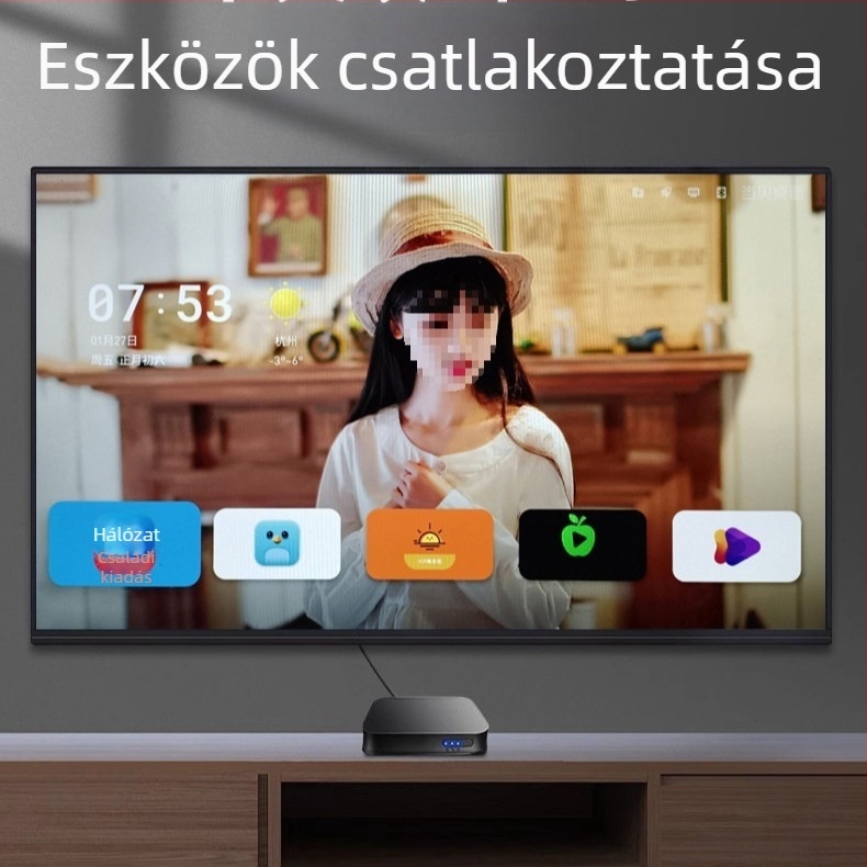 TV Box 4K 5G WiFi-vel, Bluetooth távirányító, modell S905l3 (3840x2160, 128 MB RAM, HDMI/AV/USB/WiFi)