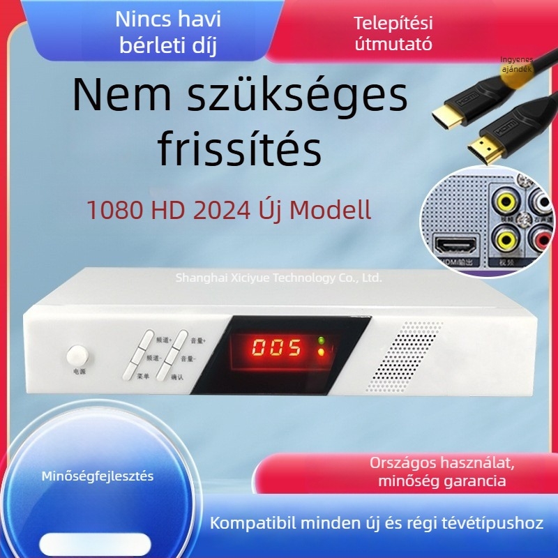 HD tévé set-top box | univerzális kompatibilitás régi és új tévékkel | kimenet 480p, 128 MB memória, Wi‑Fi