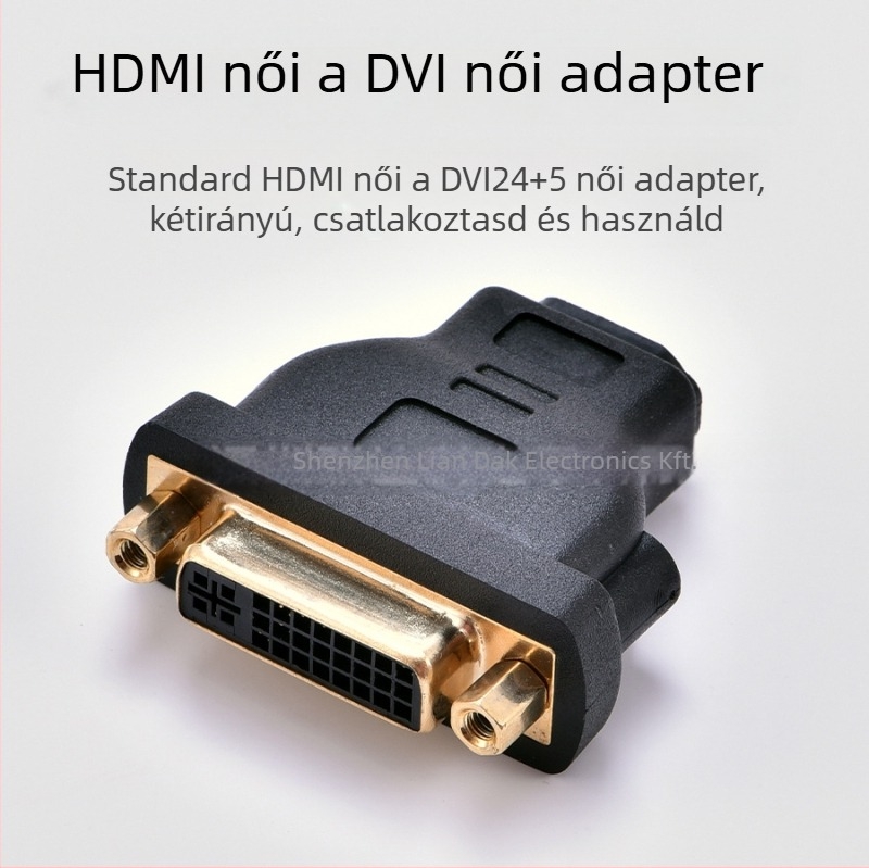 HDMI–ről DVI-re adapter | DVI interfész, adapterkártya, ezüstözött mag, adatátviteli sebesség 1, egyfejű csatlakozó