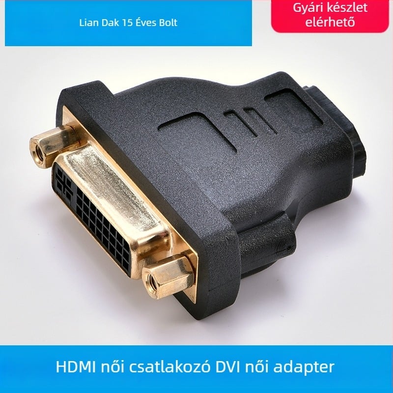 HDMI–ről DVI-re adapter | DVI interfész, adapterkártya, ezüstözött mag, adatátviteli sebesség 1, egyfejű csatlakozó