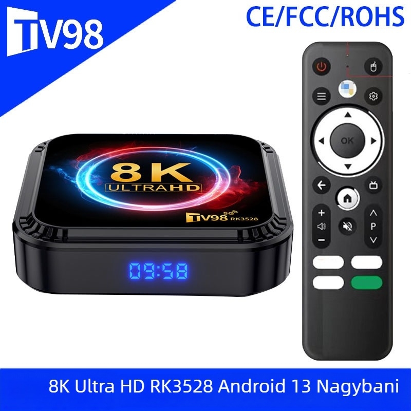 Android TV Box RK3528, 4GB RAM, tárhely 16/32/64GB, 4K HDMI kimenet, WiFi és Bluetooth