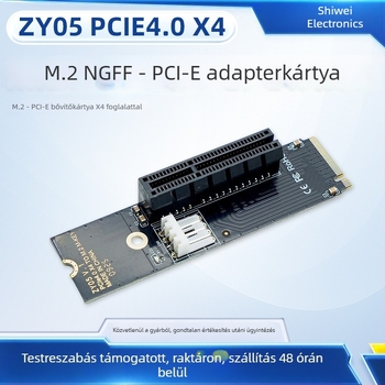 Asztali M.2–ról PCIe-re bővítő kártya – NGFF PCIe adapter, PCIe x4 foglalat