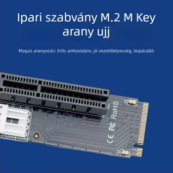 Asztali M.2–ról PCIe-re bővítő kártya – NGFF PCIe adapter, PCIe x4 foglalat