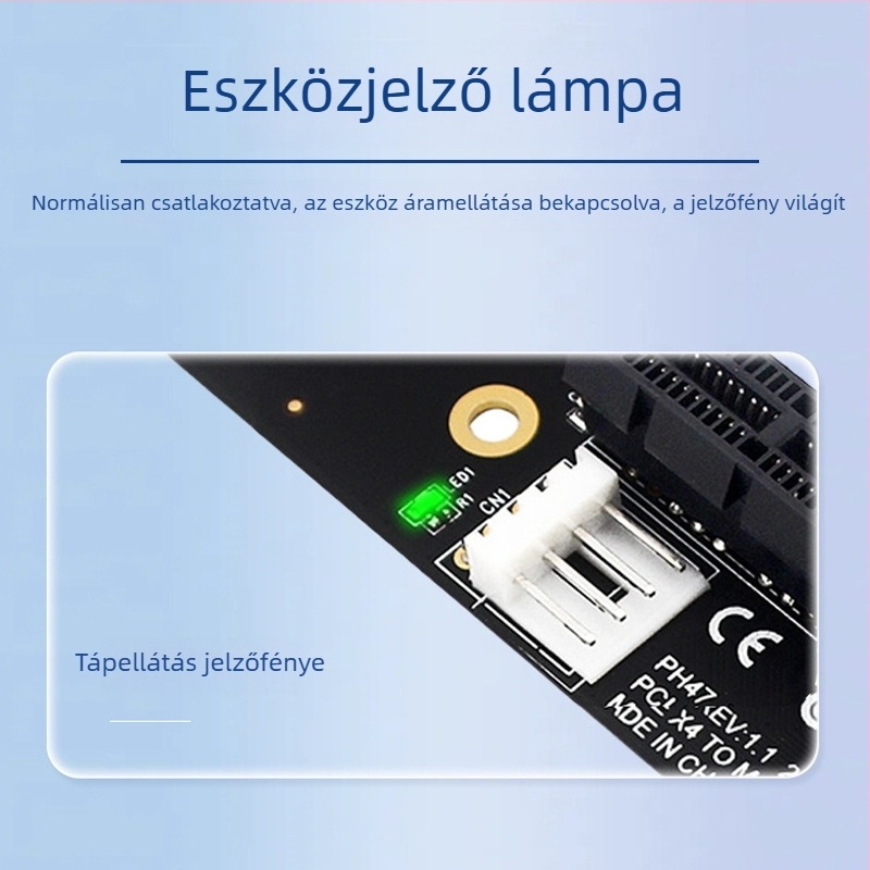 Asztali M.2–ról PCIe-re bővítő kártya – NGFF PCIe adapter, PCIe x4 foglalat