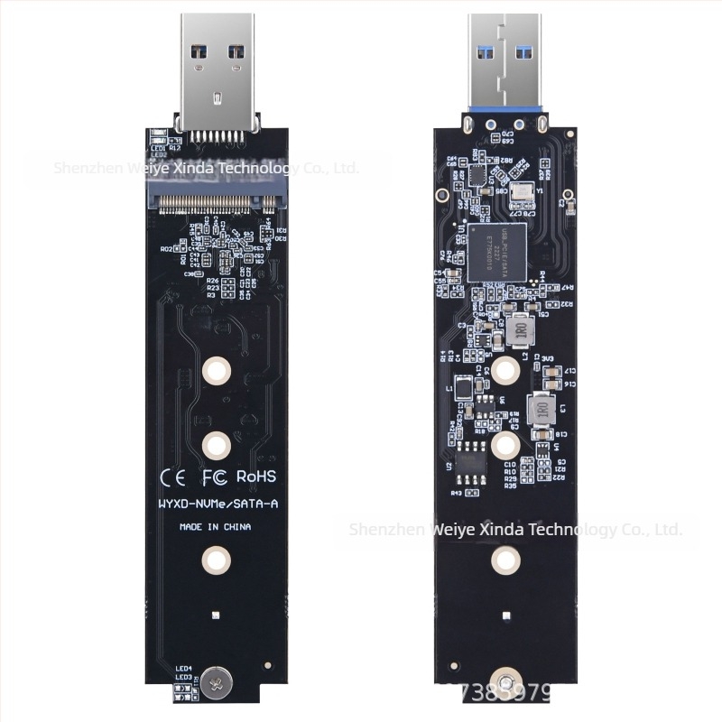 Yesunion M2008 M.2 NVMe PCIe USB 3.2 Gen 2 Type-A adapter, RTL9210B vezérlő, plug-in kártya, 2 TB-ig támogatás