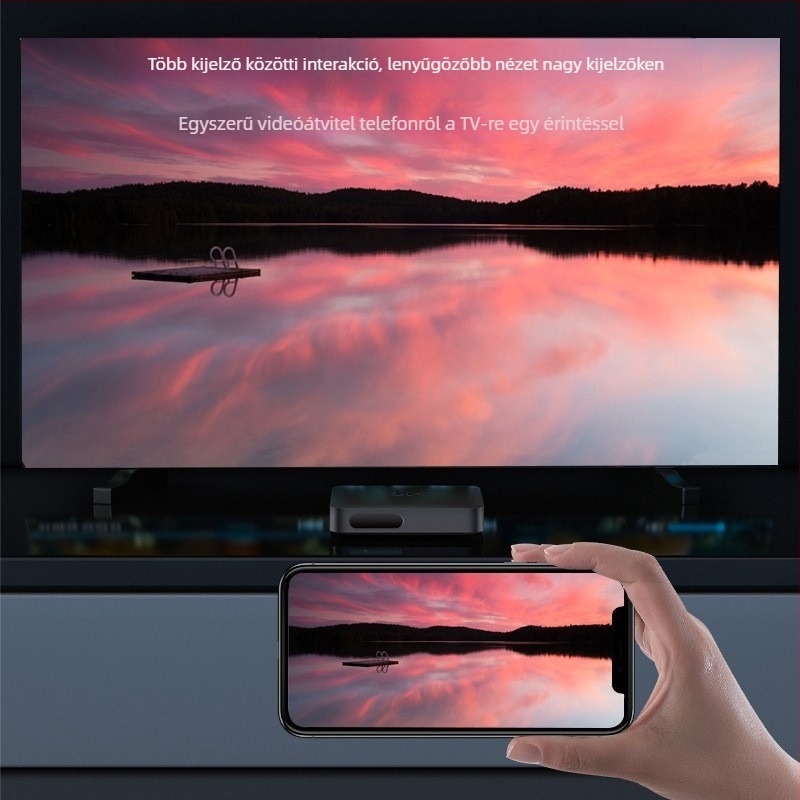 Androidos TV-set-top box, vezeték nélküli kapcsolat és hangvezérlés (K6/K2, HDMI, 1080p, 1GB RAM, 8GB tárhely)