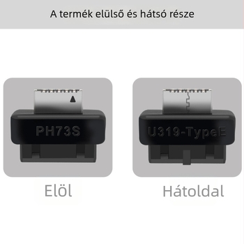 Type-E USB fej-adapterkártya: 19/20-pin Type-E interfészhez, elülső panel Type-C porttal integrált