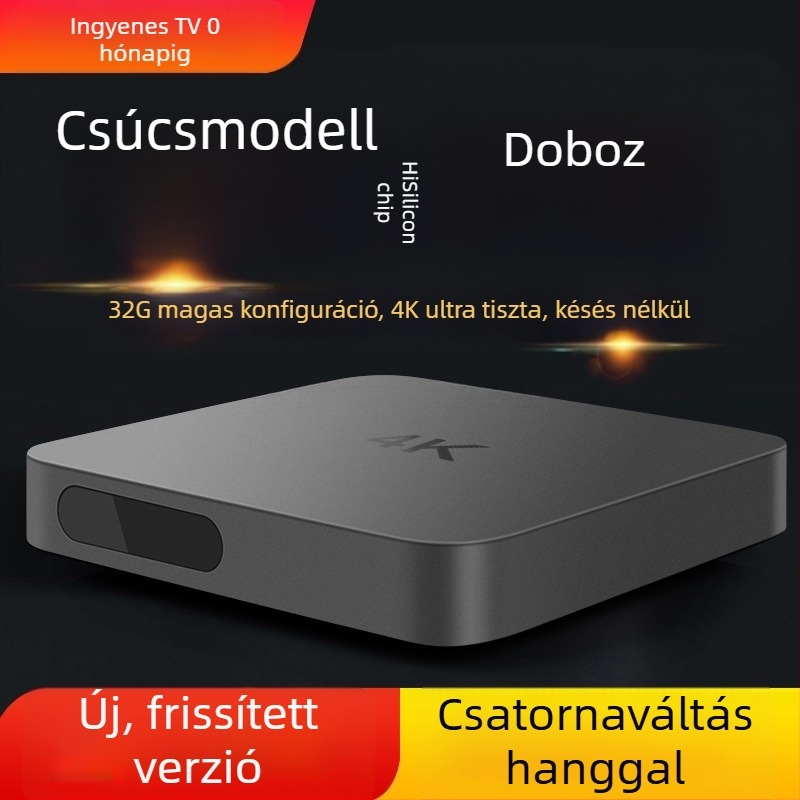4K vezeték nélküli TV-box, modell Q1 – WiFi, Ethernet, HDMI, USB – 4GB memória – 3840x2160