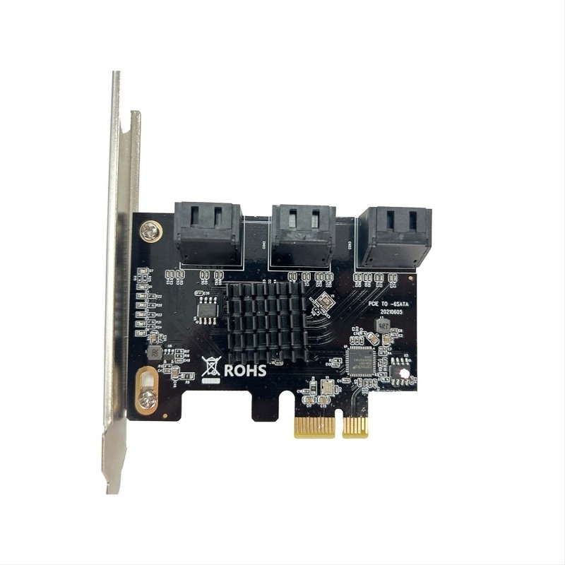 PCIe-SATA 3.0 adapterkártya, 6-portos SATA bővítő, ASM1061 vezérlő, 6 Gbps