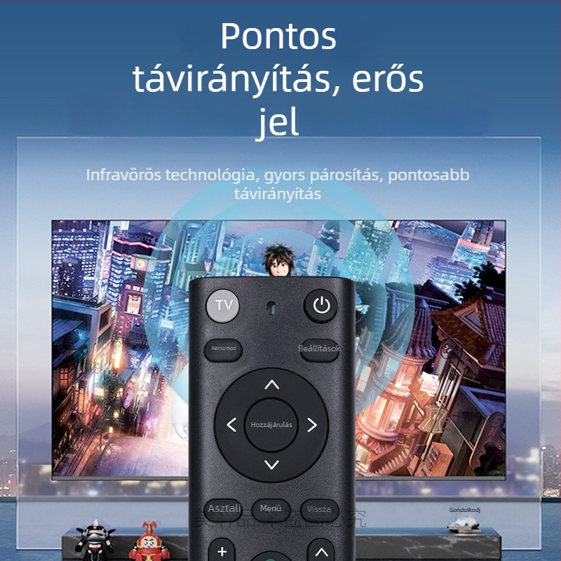 Universal távirányító telekommunikációs set-top boxokhoz, Rongsheng, modell Telecommunications universal, 10 m hatótávolság