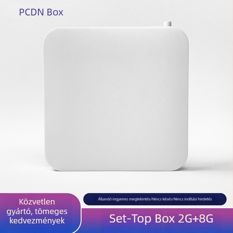 Android 4K TV Box AI hangvezérléssel, Wi‑Fi és Bluetooth, 5G teljes hálózati támogatás, 2GB RAM + 8GB ROM