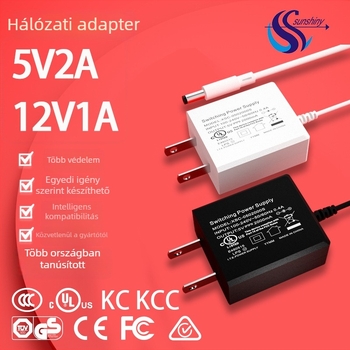 5V2A tápegység kamerákhoz és LED-szalagokhoz – 15W, 48×40×24 mm, 50 g