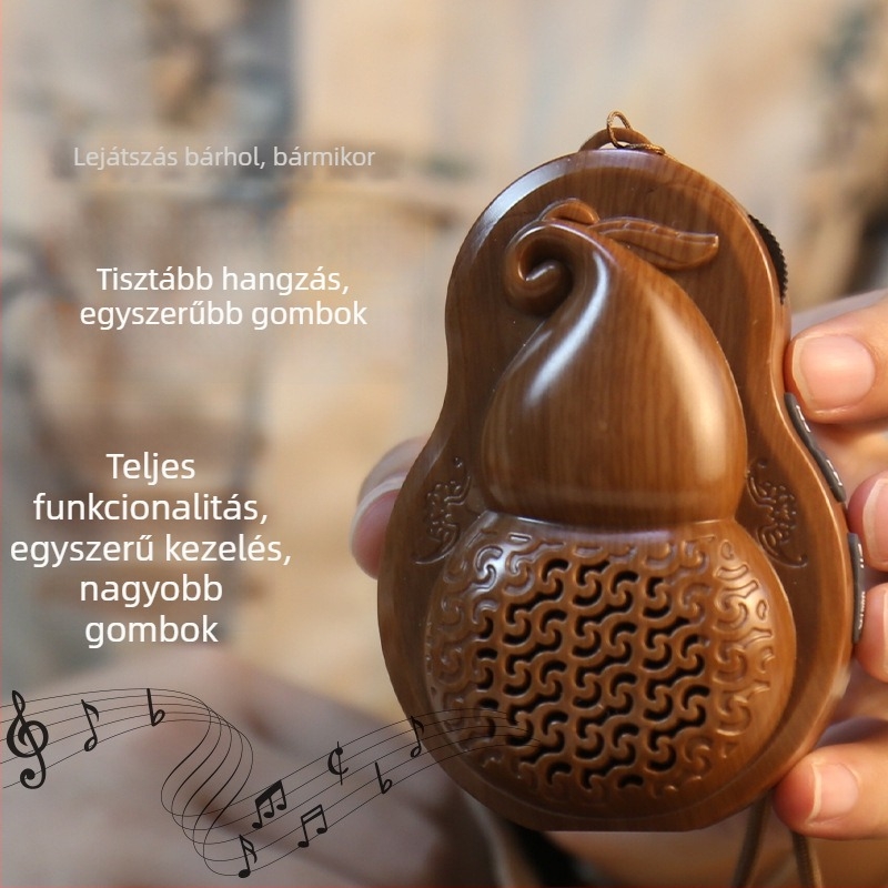 Új klasszikus tökforma audiolejátszó időseknek, otthoni meditációhoz, reggel és este órákhoz, kártyás lejátszás, HD hangzás