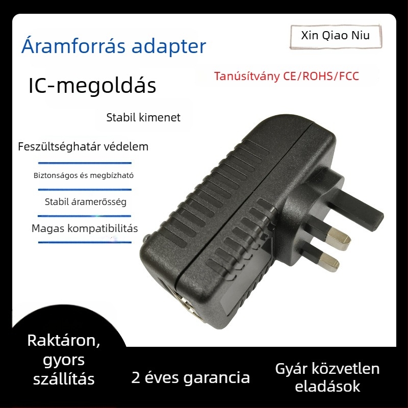 UK-szabványú PoE hálózati tápegység adapter — kimenetek 12V/15V/24V/48V, 1A és 0,5A, felügyeleti kamerákhoz és hálózati eszközökhöz