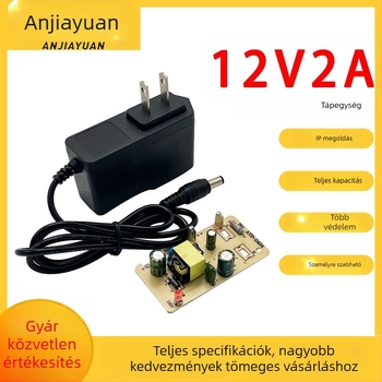 12V 2A kapcsolóüzemű tápegység hálózati eszközökhöz, set-top boxokhoz, switchekhez és LED-szalagokhoz