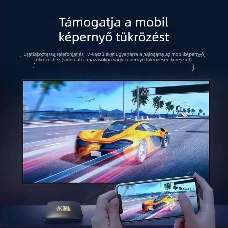 Android hálózati set-top box Q5: Hisense processzor, 1 GB RAM, 8 GB tárhely, HDMI 1080p, vezeték nélküli és Bluetooth