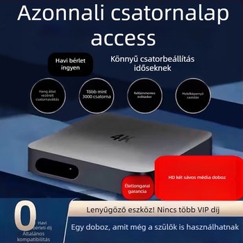 Android TV doboz 4K kimenettel, MV100 processzor, 1GB RAM, 8GB tárhely, HDMI, Wi-Fi és Bluetooth távirányító