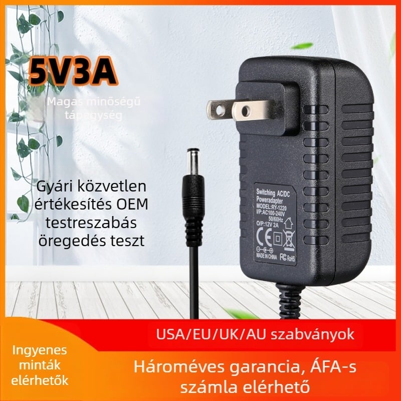 5V3A falba dugható tápegység hálózati TV-set-top boxhoz és LED-szalaghoz