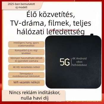 Időseknek szóló internetes TV set-top box, 4K kimenet, Android, Wi-Fi, Bluetooth távirányító, 8GB RAM