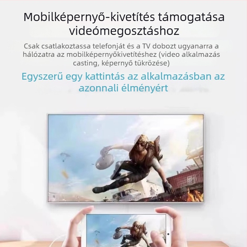 Időseknek szóló internetes TV set-top box, 4K kimenet, Android, Wi-Fi, Bluetooth távirányító, 8GB RAM