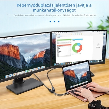 Type-C to HDMI női adapterkábel, 4K60Hz, PS176 chip, hossza 0,2 m