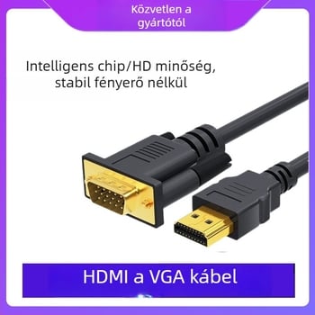 HDMI–ről VGA-ra adapter ZX083, nagy teljesítményű chip, 1.8 m kábel, HDMI bemenet