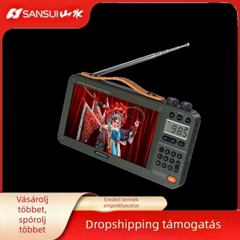 F51 érintőképernyővel – Időseknek szánt videólejátszó, videólejátszás, multimédiás kártya, FM rádió, beépített akkumulátor