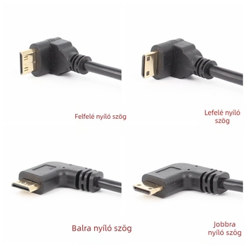 Mini HDMI–HDMI adapterkábel, Mini HDMI férfi a HDMI női, rézmaggal
