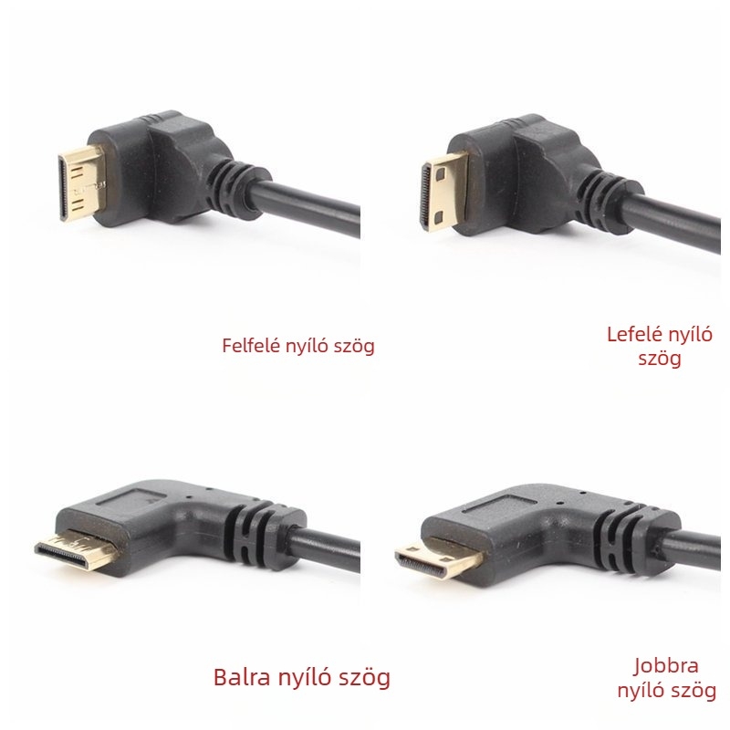 Mini HDMI–HDMI adapterkábel, Mini HDMI férfi a HDMI női, rézmaggal