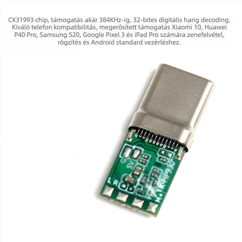 CX31993 chip adapter Type-C audio patch kábel DAC dekóder, rézmag, 384 kHz, DSD fejhallgató erősítő, hi‑fi