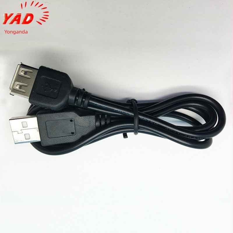 USB 2.0 hosszabbító kábel, USB A férfi– USB A női, rézmag, 80 cm, patch kábel