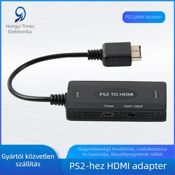 PS2-ről HDMI-adapter audió/videó konverterrel — CM108 chip, HDMI interfész, 5 m kábel