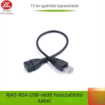 RJ45-USB női adapterkábel, rézmaggal, 480 Mbps, 30 cm hosszú